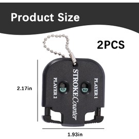 WANGENPING Pack of 2 Golf Score Counter, Stroke Counter, Hand Counter, Player Punch Counter, Golf Punch Counter, Portable Player Punch Counter, for Golf Score Counter with Key Chain, Score Counters