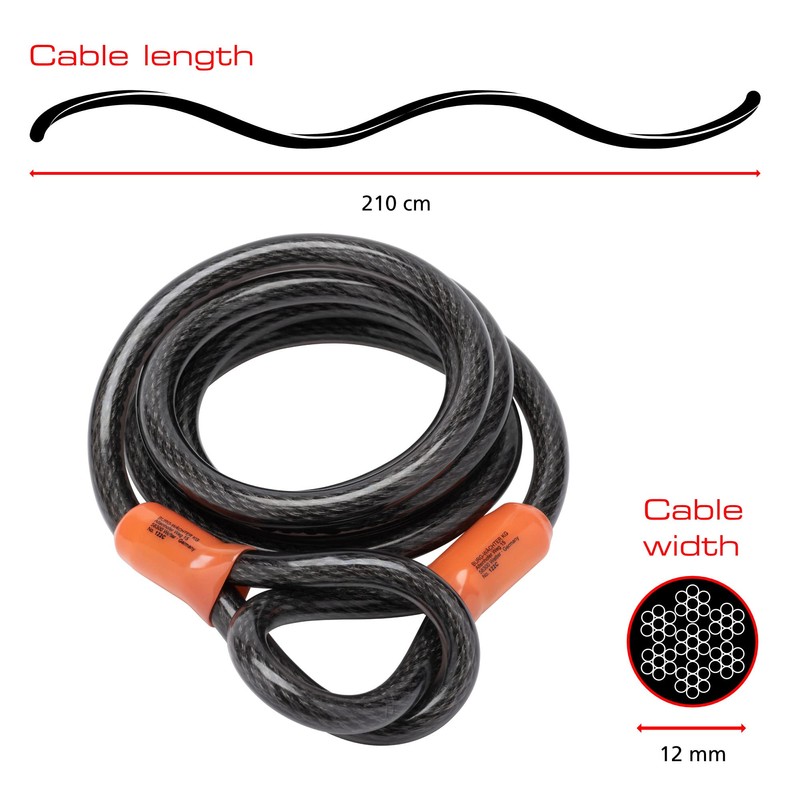 Burg Wachter 122C Double Loop Vinyl Coated Multi-Stranded Braided Steel