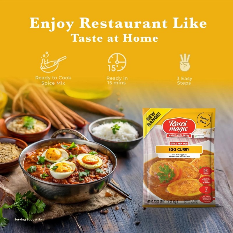 Rasoi Magic Spice Mix for Egg Curry Masala 50g (Pack