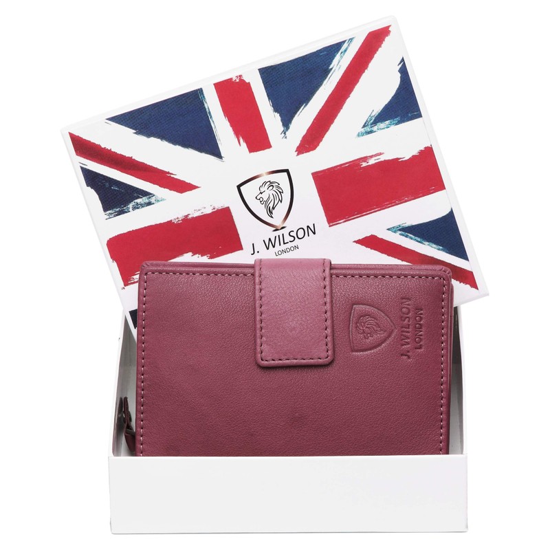 Ladies RFID Safe Designer Leather Purse Card Women Wallet Zip