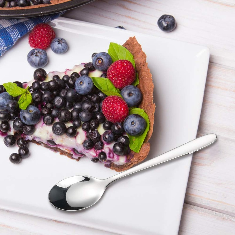 Yarebest 12 Pieces Stainless Steel Teaspoons Set, Small Dessert Spoon,