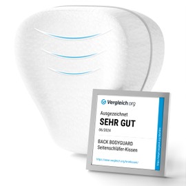 BACK BODYGUARD Side Sleeper Pillow - Knee Pillow for Side Sleepers - Leg Pillow Perfectly Aligns Knees, Legs, Hips and Spine (Pillow + White Cover)