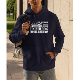 Hippowarehouse Leave Me Alone I'm Building Model Railways Baseball Cap hat Premium Printed 5 Panel OneSize Adults Navy