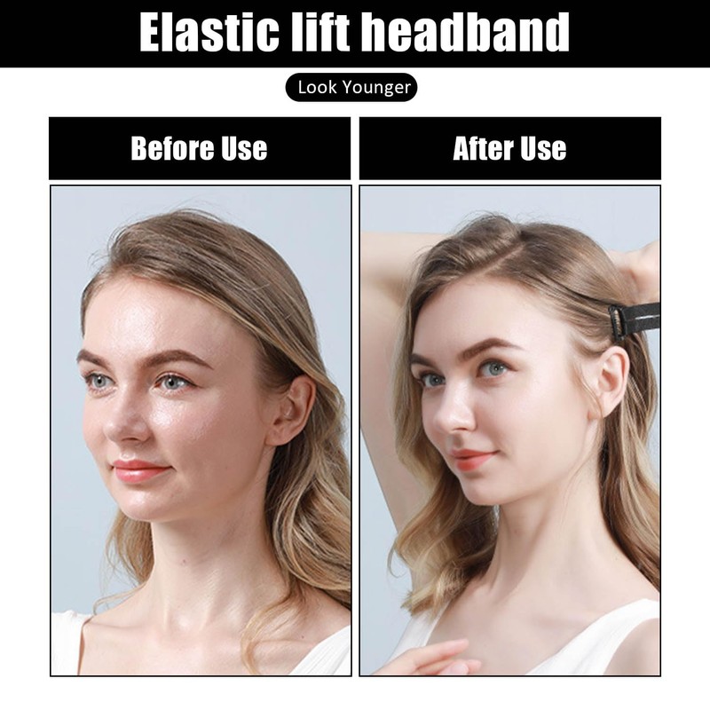 Pack of 4 Facelift Bands with Clips, Instant Face Lift