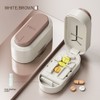 Portable Pill Cutter and Organizer for Travel – 1/2, 1/3,