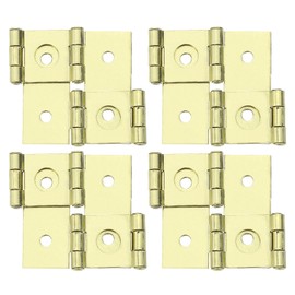 uxcell Double Acting Hinges Folding Screen, 4Pcs 2.13" Double Swing Hinges Retro Style 270 Degree Rotation Screen Door Hinges, Gold