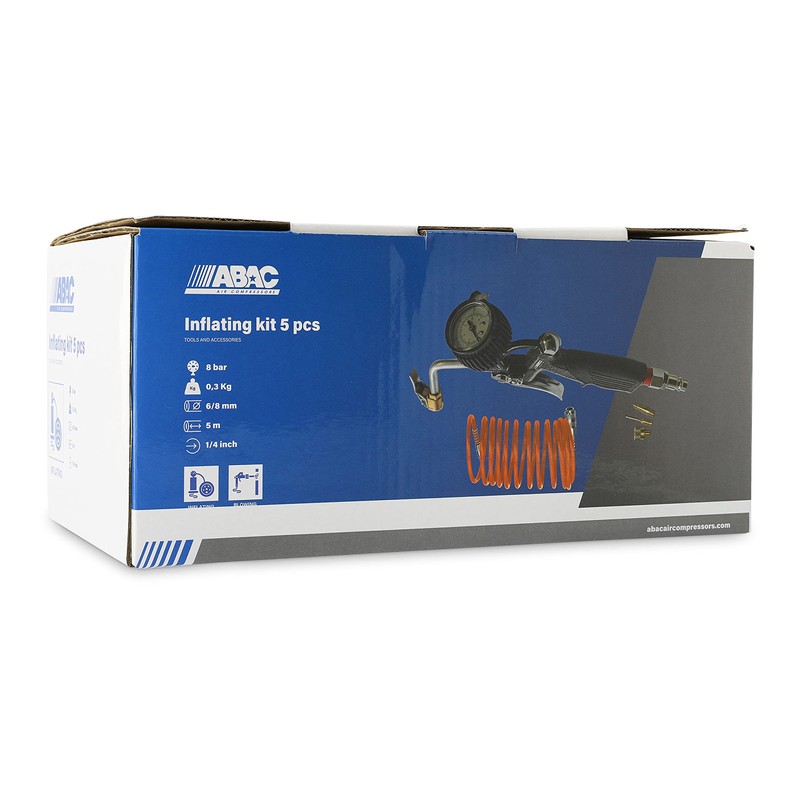ABAC 5 Piece Air Inflator Kit for G-812IG Compressor, Includes