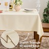 Simple&Opulence Rectangular Table Cloth 140 x 200cm,Cotton Canvas Tablecloth,Waterproof Wrinkle