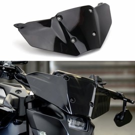 RUNNING PANTHER Windshield Deflectors Kits for Yamaha MT-09 mt09 2024-, Motorcycle Acrylic Black Bracket Front Wind Shield Air Deflector New Windscreen Visor Accessories for MT09 2024 (Black)