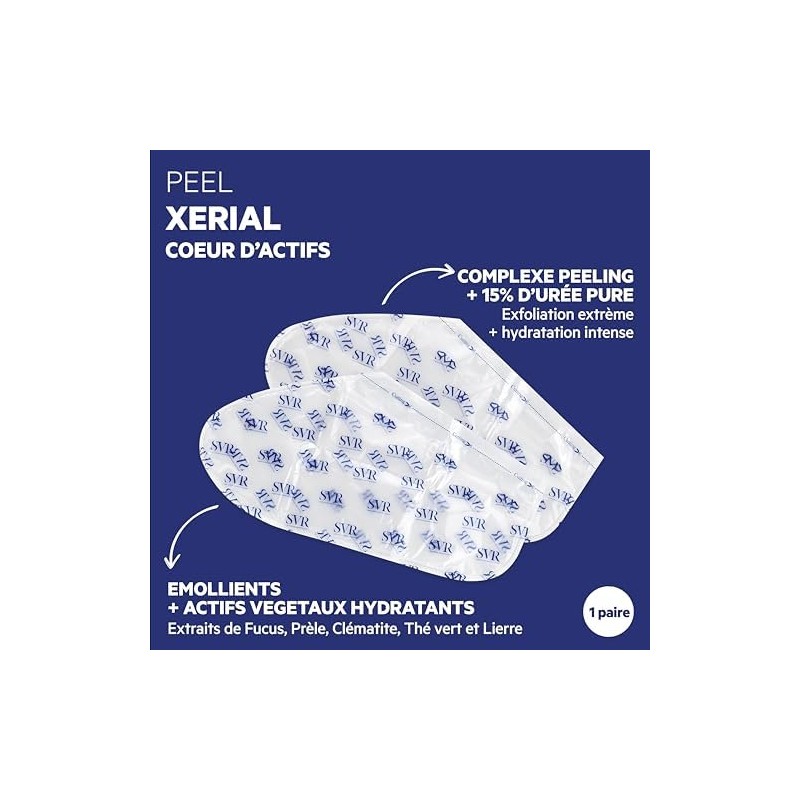 SVR Xerial Mascarilla para Pies Efecto Peeling para Piel Seca,