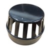 110mm Ring Seal Cowl Vent Terminal - Black Soil Pipe