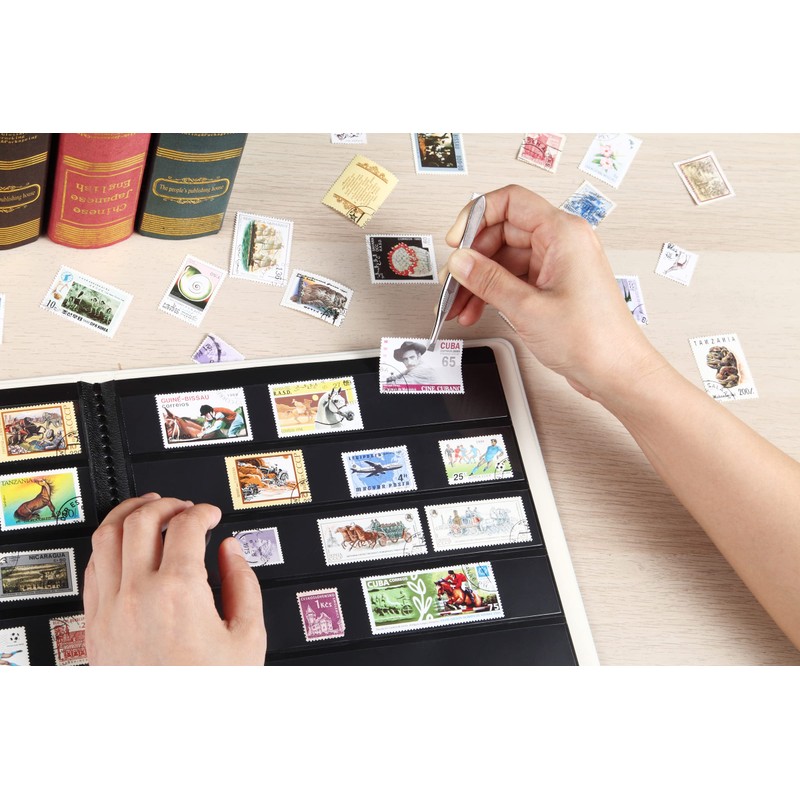 MUDOR Stamp Collecting Album, 7 Rows Pockets Stamp Book for