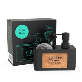 Soap Dispenser Kitchen Black - Dishwasher Dispenser Kitchen - Chill House Sink Organiser - Kitchen Soap Dispenser - Sink Organiser Kitchen - Kitchen Organiser