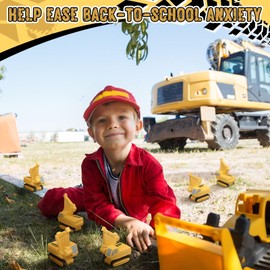 Seenelling 6 Pcs Construction Stress Toy Construction Excavator Stress Ball Funny Toy Small Digger Truck Anxiety Relief Foam Squeeze Balls for Kids Birthday Party Favors Boys Girls Gift