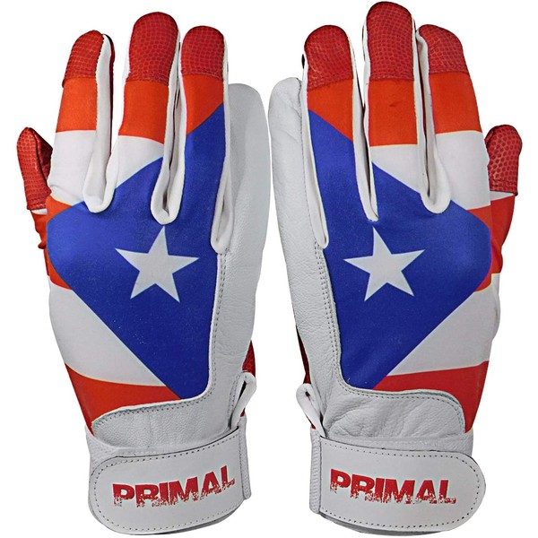 Puerto Rico Baseball Batting Gloves Size Adult Large