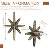 Otoolling 6 Set Unique Antique Gold Starburst Cast Iron Drawer