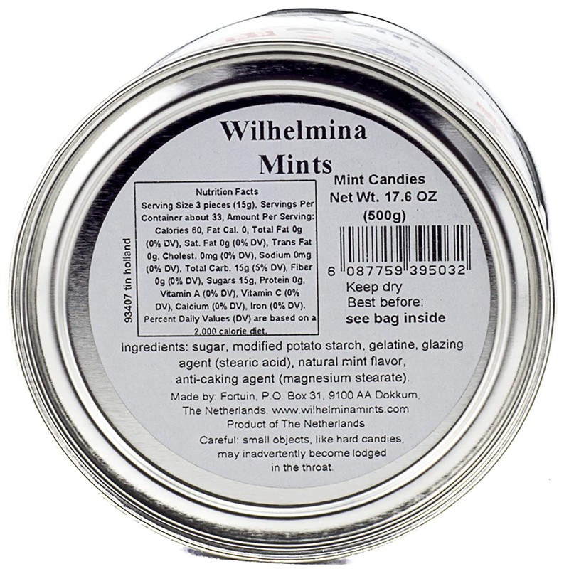 Wilhelmina Peppermints - 17.6oz Holland Design Tin