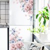Pink Flower Wall Sticker Pink Flower Plant Butterfly Wallpaper Sticker