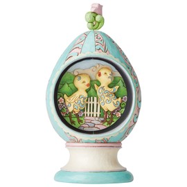 Enesco Jim Shore Heartwood Creek Easter Egg with Rotating Scene Figurine