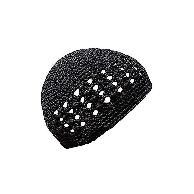 Gravity Threads Black Crochet Beanie Skull Cap Beanie Hat