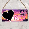 Days Until Ibiza Holiday Countdown Chalkboard Plaque – Vibrant Sunset