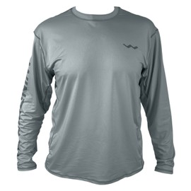 WindRider Fishing Shirts for Men – UPF 50+ Long Sleeve UV Protection Lightweight, Breathable Rash Guard for Outdoor Use Grey