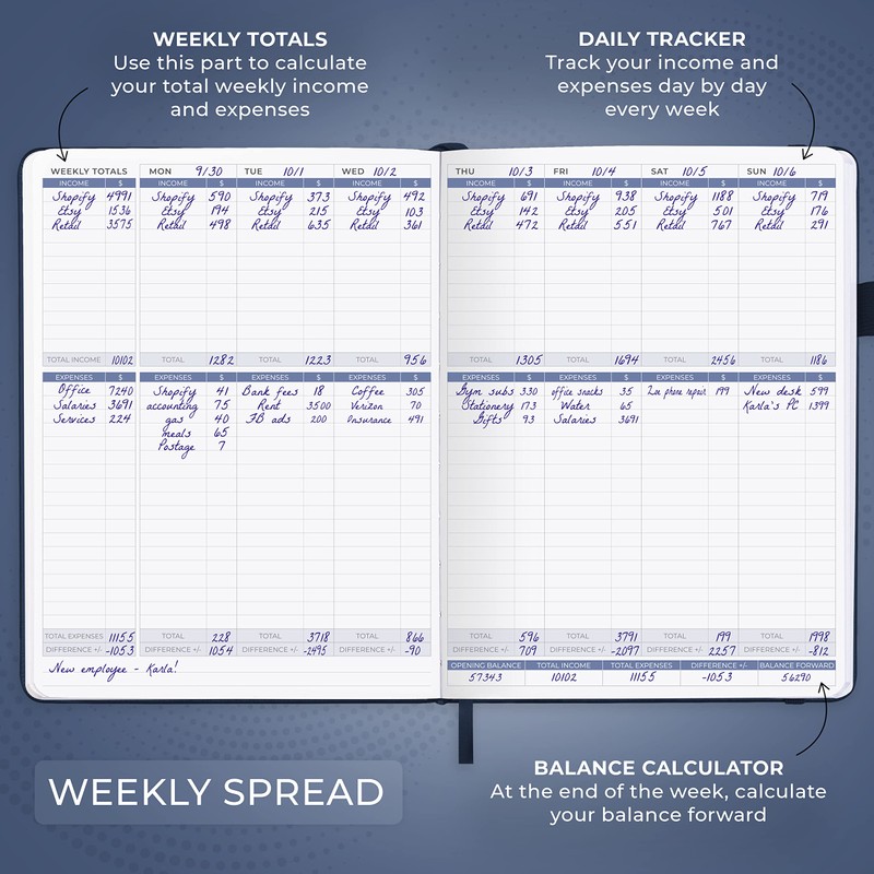 Clever Fox Income & Expense Tracker Large – Accounting &