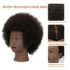 Afro Mannequin Head With 100% Human Hair 8-Inch Mannequin Head