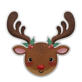 WIRESTER Fridge Magnet Decoration for Kitchen Refrigerator, Christmas Reindeer Face