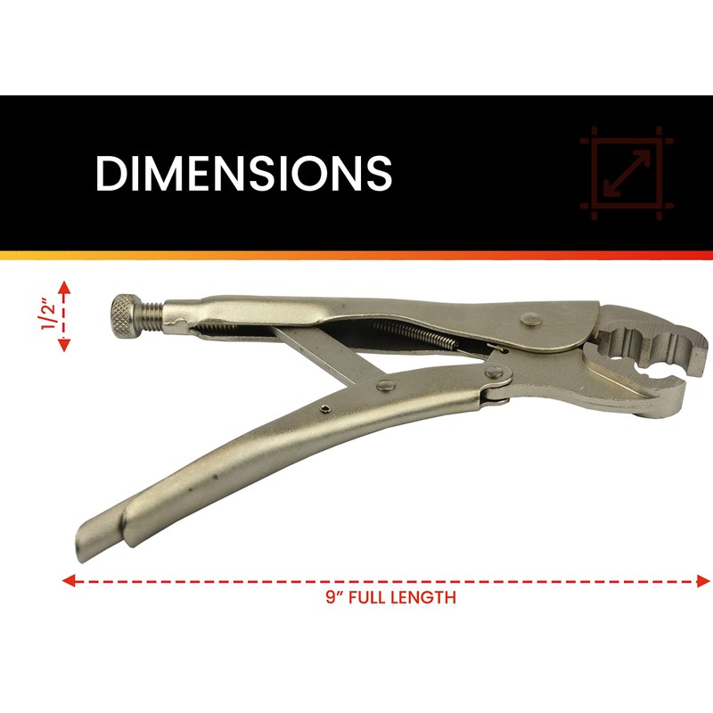Hot Max 24124 Oxy-Acetylene Hose Crimping Tool, Locking Plier Type