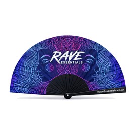 Rave Essentials Clack Fan, Folding Pocket Hand Fan for Raves & Festivals