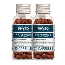 PHYTO Phytophanère 100% suplemento dietético natural para la pérdida de cabello y adelgazamiento, suministro para 4 meses