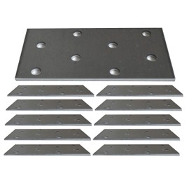 Steel Timber Connector Flat Connecting Joining Plate Galvanised Z275g/m2 20μm Metal Sheet 3.15"x1.57"x0.08" (80 x 40 x 2mm) Pack of 10pcs
