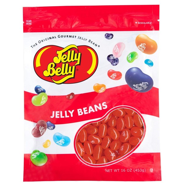 Jelly Belly Orange Crush Jelly Beans - 1 Pound (16 Ounces) Resealable Bag - Genuine, Official, Straight from the Source