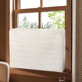 U0U Indoor Air Conditioner Cover,Window Air Conditioner Cover with Drawstring,25" x 17" x 3.5" Air Conditioner Covers for Window Units (25" x 17" x 3.5")