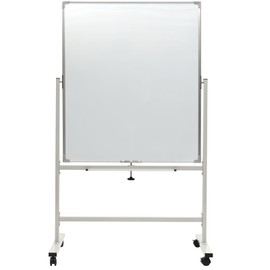Excello Global Products 36" x 42" Reversible Whiteboard on Wheels (White Frame)