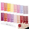 WOKOTO 16 Sheets Toe Nail Stickers Full Nail Wraps for