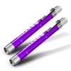 2pc Purple, RE-GEN Aluminium Re-Usable LED Doctors Nurses Pen Light