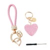 Lpolkvemelh Heart Keyring, Car Key Ring for Women with 1