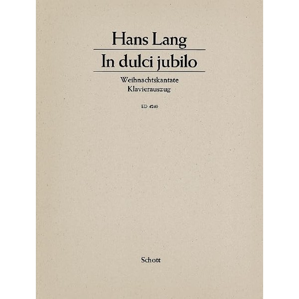 In dulci jubilo: Weihnachtskantate. op. 51. mixed choir (SSAATTBB) with