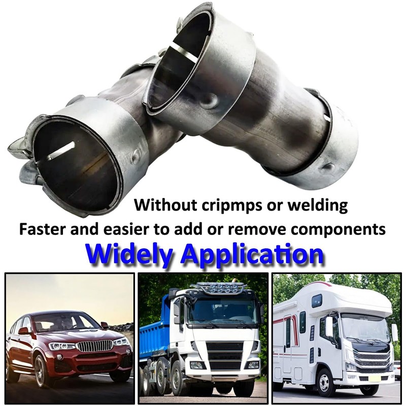 MOCNT Exhaust Clamp 60 to 76mm - Stainless Steel Exhaust