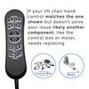 10-Button 5-Pin Replacement Remote Hand Control for Mega Motion Power