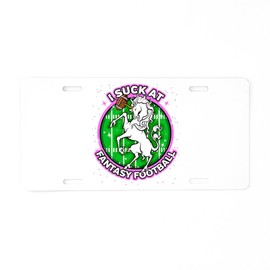 CafePress I Suck at Fantasy Football Aluminum License Plate, Front License Plate, Vanity Tag