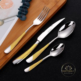 Signature Dinner Fork Set - 6 Pieces (Dinner Forks - 6 Pieces - Silver) (Dinner Forks - 6 Pieces - Gold)