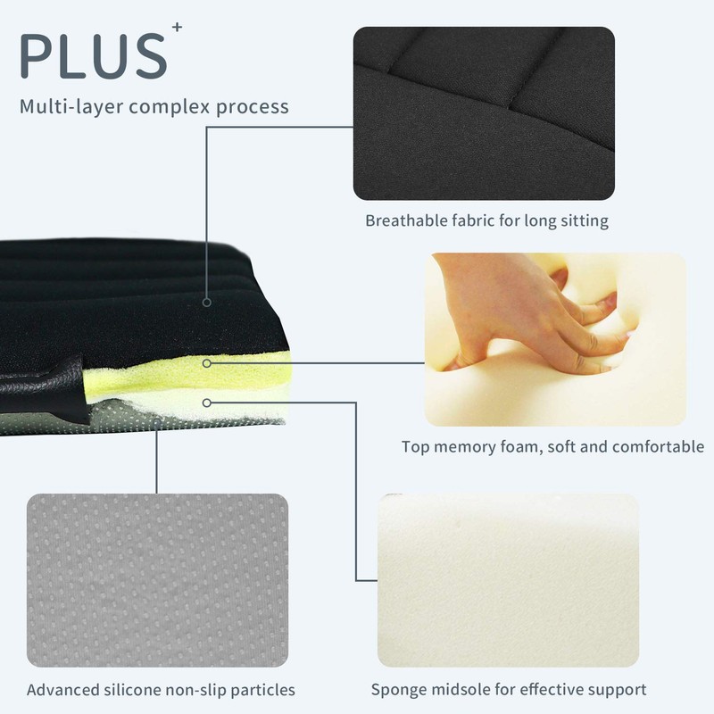 RaoRanDang Car Seat Cushion Pad for Driving, Chair Cushion for