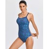 SYROKAN Women's One Piece Swimsuit Athletic Competitive Racerback Sport Swimwear
