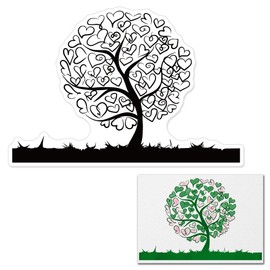 Valentine's Day Love Clear Stamps for Card Making, Love Tree Background Clear Rubber Stamps for Holiday Card Making Decoration DIY Scrapbooking Transparent Album Decor Paper Craft
