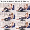 OAISZ 4 PCS Wedge Pillow Set for After Surgery, Memory