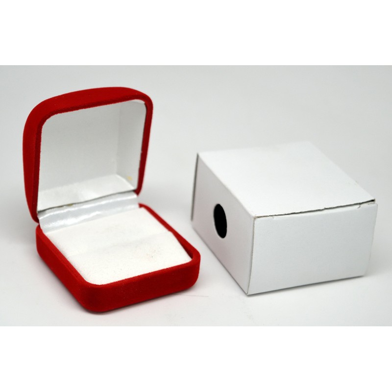 Novel Box Red Flocked Ring Gift Box Jewelry Display