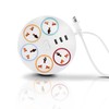 Andromeda Inc Multicontacto Circular regleta eléctrica 8 en 1 USB